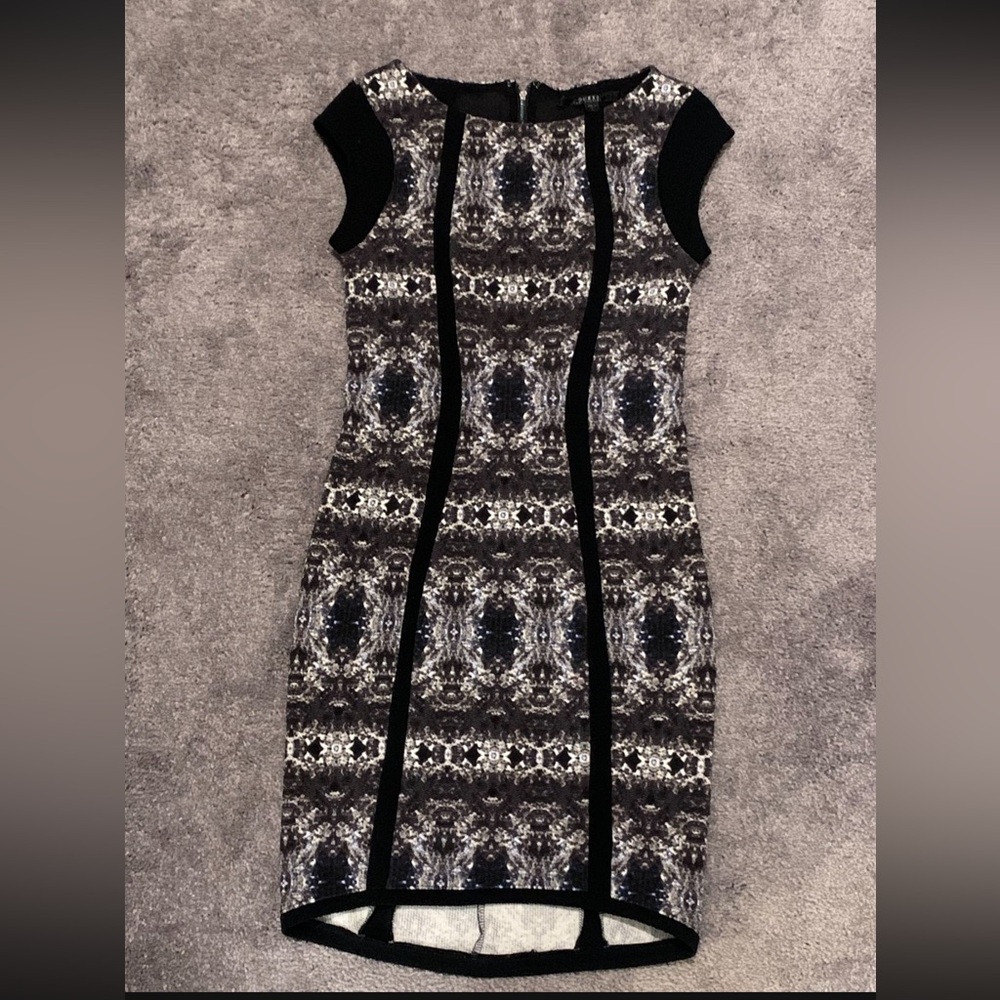 Guess Black and White Sheath Cocktail Dress